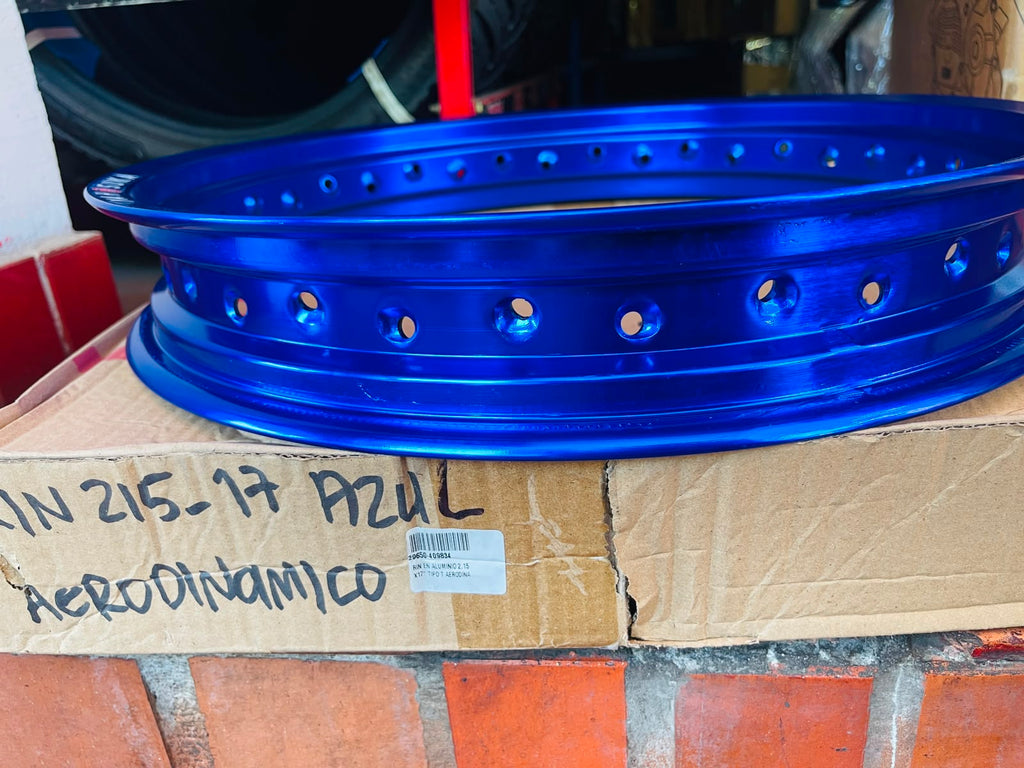 Aro de Rin Aluminio Aerodinámico 2.15 x 17 - Azul Anodizado