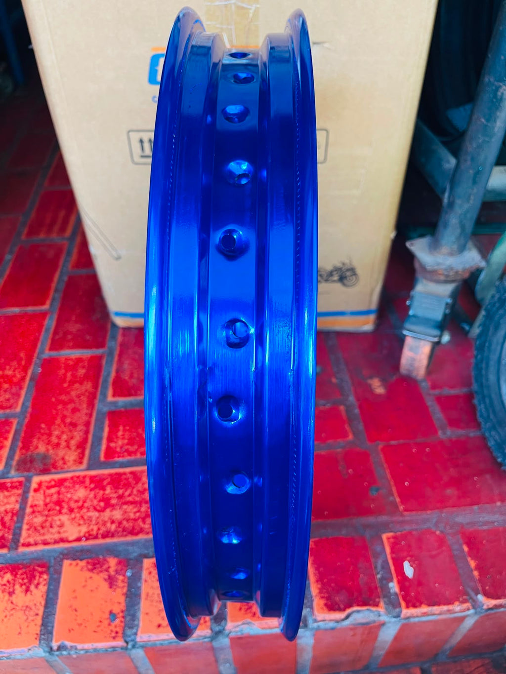 Aro de Rin Aluminio Aerodinámico 2.15 x 17 - Azul Anodizado