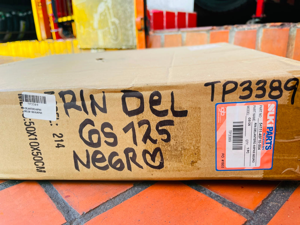 Rin Delantero de Aspas Suzuki GS 125 - Negro Brillante