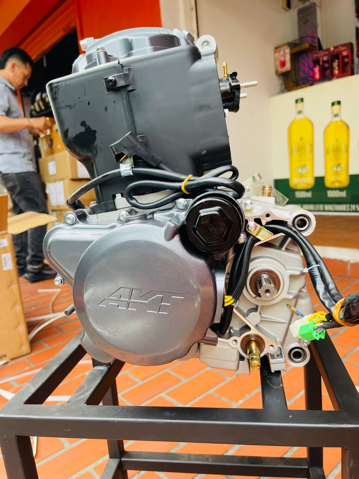 Motor Completo Original AKT 3W 200 (Refrigeración Forzada por Aire / Ventilador)