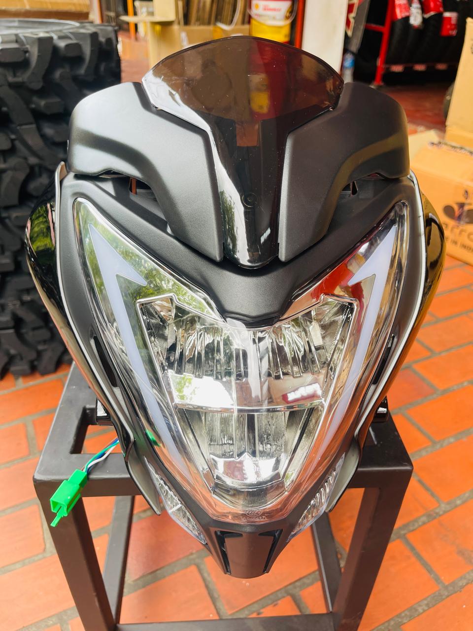 Combo Farola Completa LED con Cúpula y Carenados para Bajaj Pulsar NS 200 / NS 160 - Marca GX Motor
