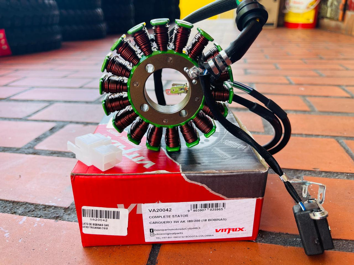 Stator de Bobinas (18 Polos) Tipo Original Vitrix para Carguero / Tricargo 3W 180 - 200