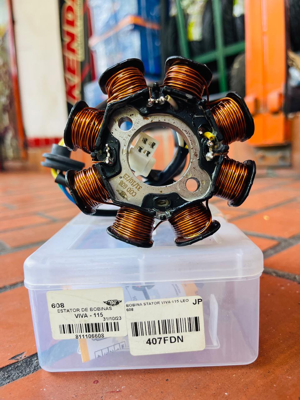 STATOR DE BOBINAS / EMBOBINADO TIPO ORIGINAL INDUSTRIAS LEO PARA SUZUKI VIVA 115 / FD 115