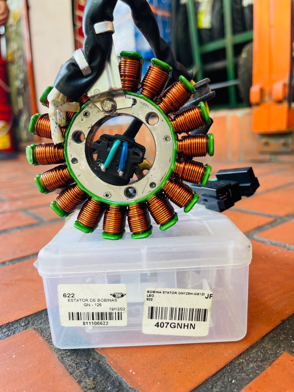 STATOR DE BOBINAS / EMBOBINADO TIPO ORIGINAL INDUSTRIAS LEO PARA SUZUKI GN 125 H / GS 125