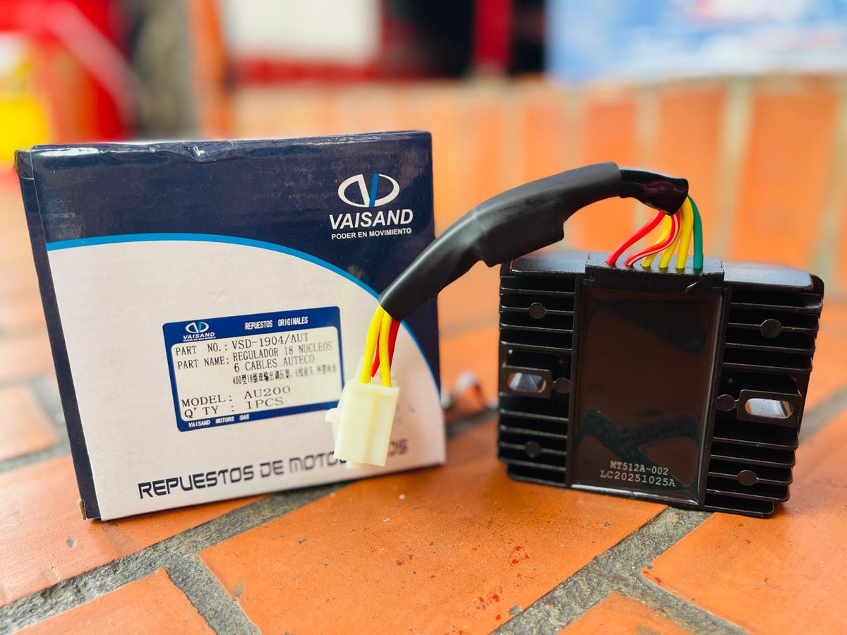 REGULADOR RECTIFICADOR VAISAND DE 6 CABLES (18 NÚCLEOS) PARA AUTECO AU200